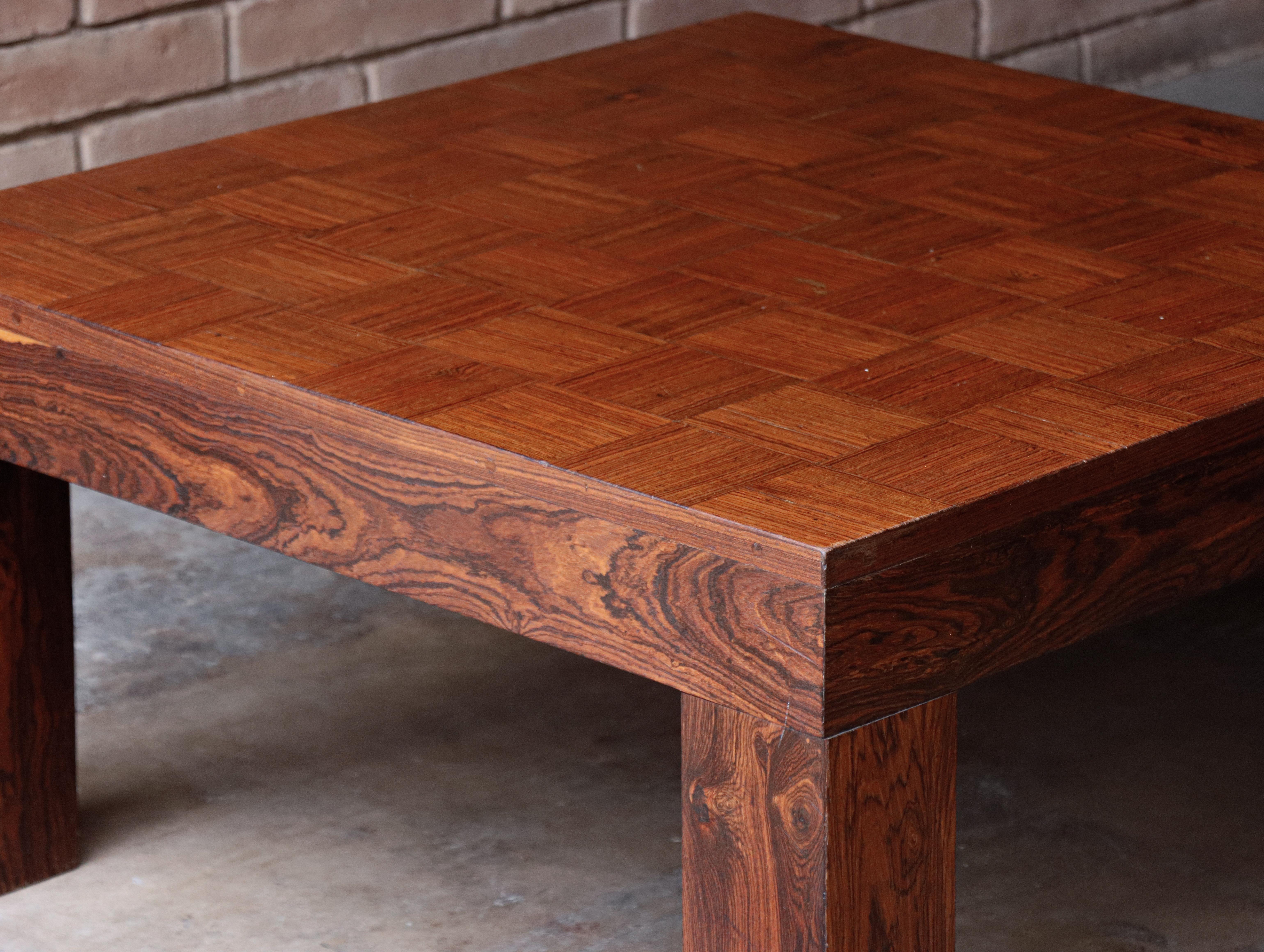Moderner mexikanischer Couchtisch/Cocktailtisch im Vintage-Stil von Don Shoemaker, Cocobolo-Rosenholz im Angebot 7