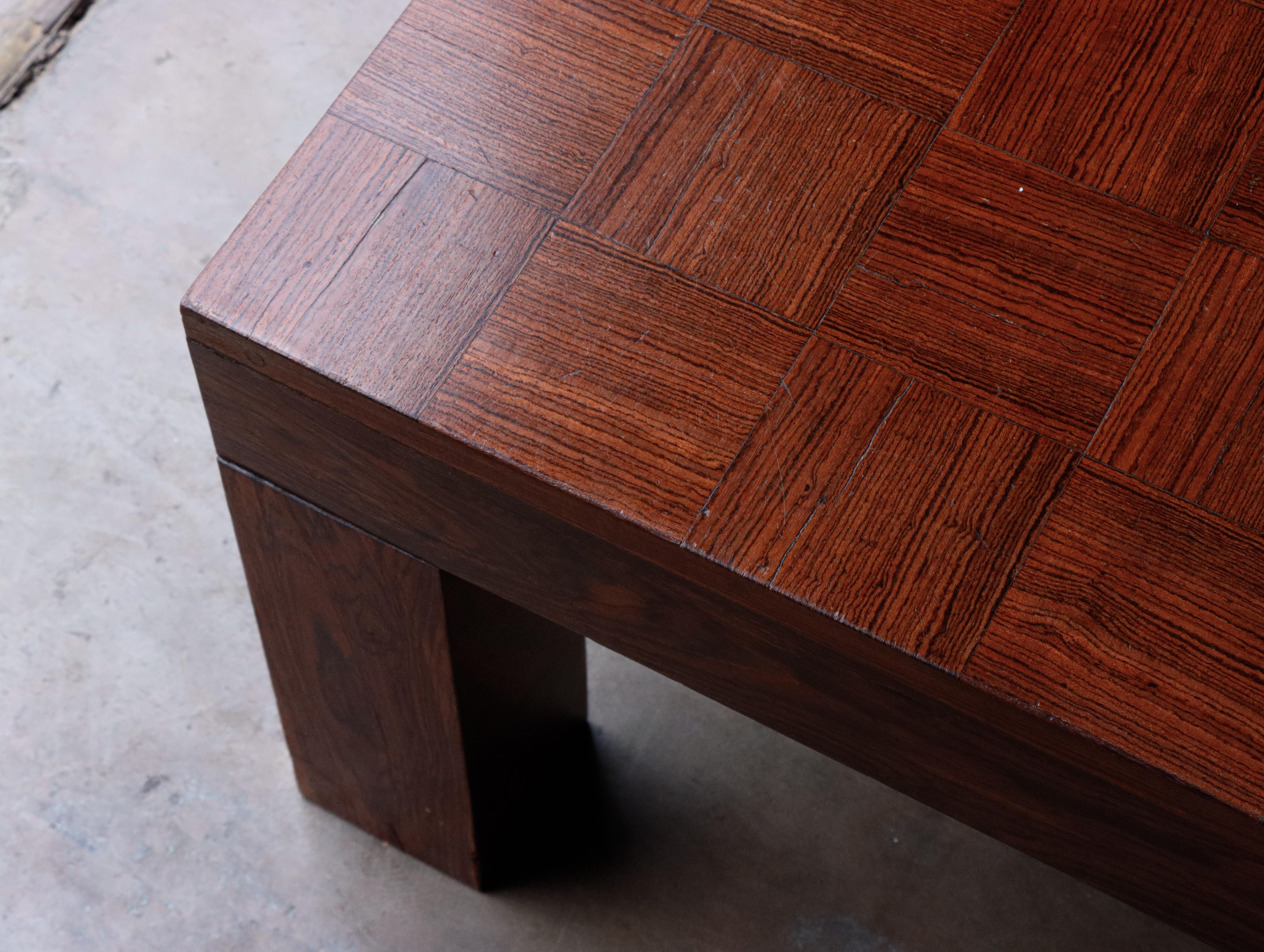 Moderner mexikanischer Couchtisch/Cocktailtisch im Vintage-Stil von Don Shoemaker, Cocobolo-Rosenholz im Angebot 9