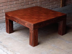 Mesa de centro/cocktail vintage mexicana moderna de Don Shoemaker, palisandro cocobolo