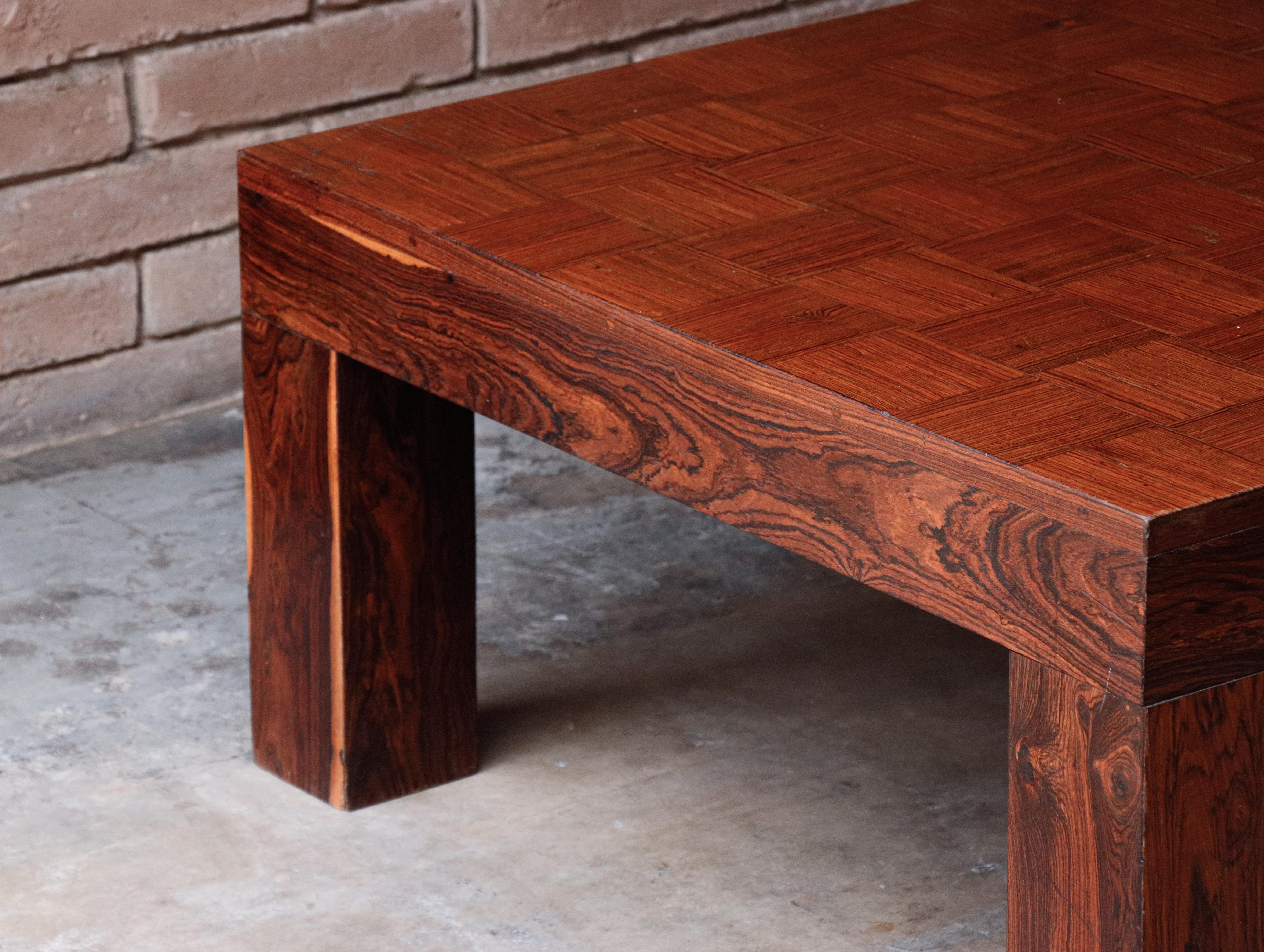 Moderner mexikanischer Couchtisch/Cocktailtisch im Vintage-Stil von Don Shoemaker, Cocobolo-Rosenholz (Moderne der Mitte des Jahrhunderts) im Angebot