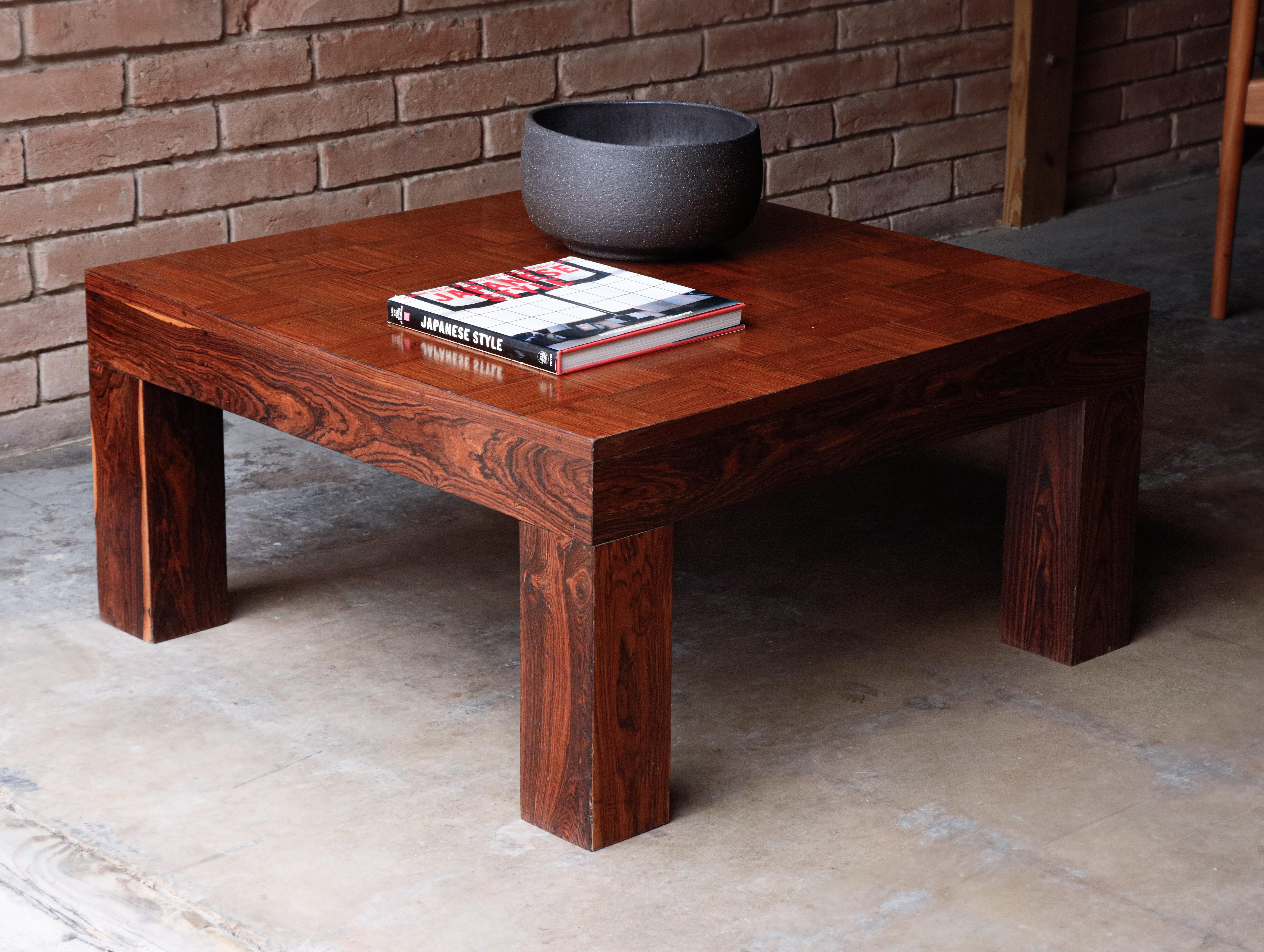 Moderner mexikanischer Couchtisch/Cocktailtisch im Vintage-Stil von Don Shoemaker, Cocobolo-Rosenholz im Zustand „Gut“ im Angebot in Round Rock, TX