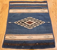 Vintage Mexican Saltillo Serape Kilim Rug