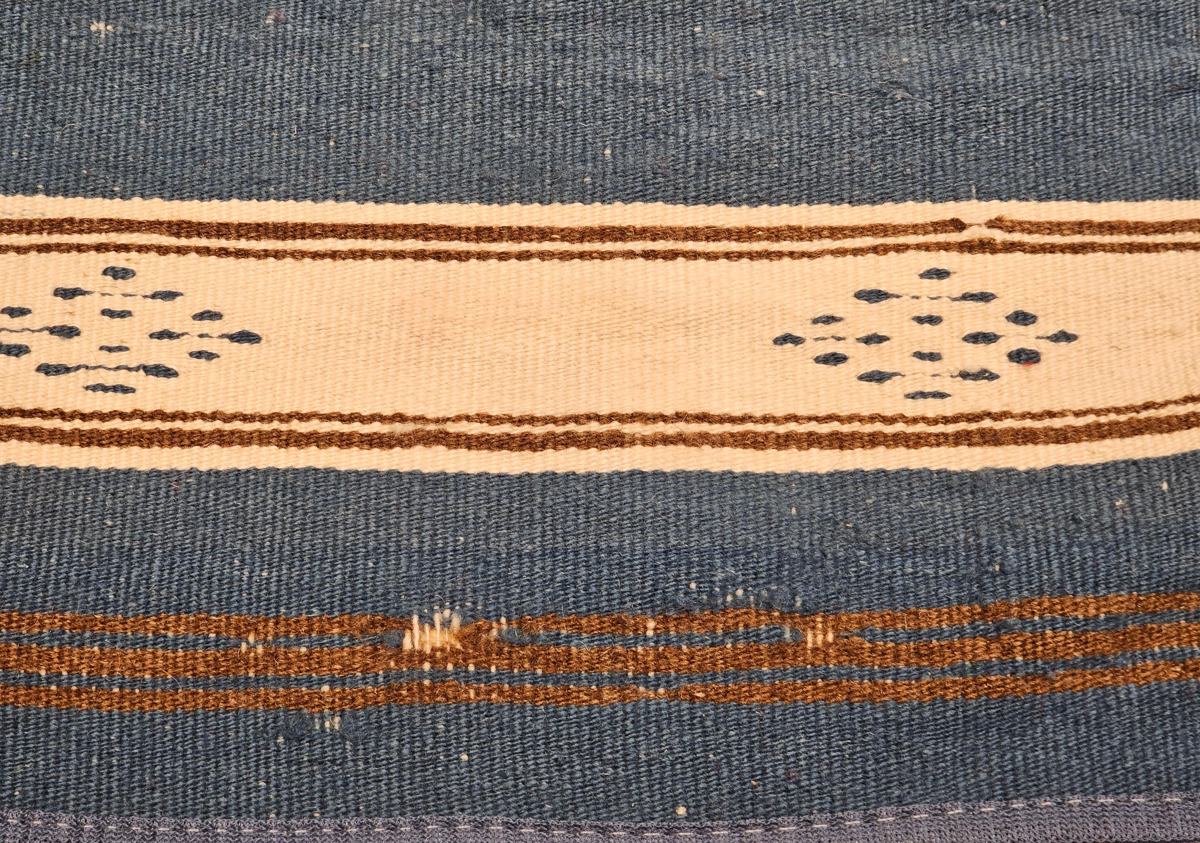 Mexikanischer Saltillo Serape Kelim-Teppich im Vintage-Stil im Angebot 1