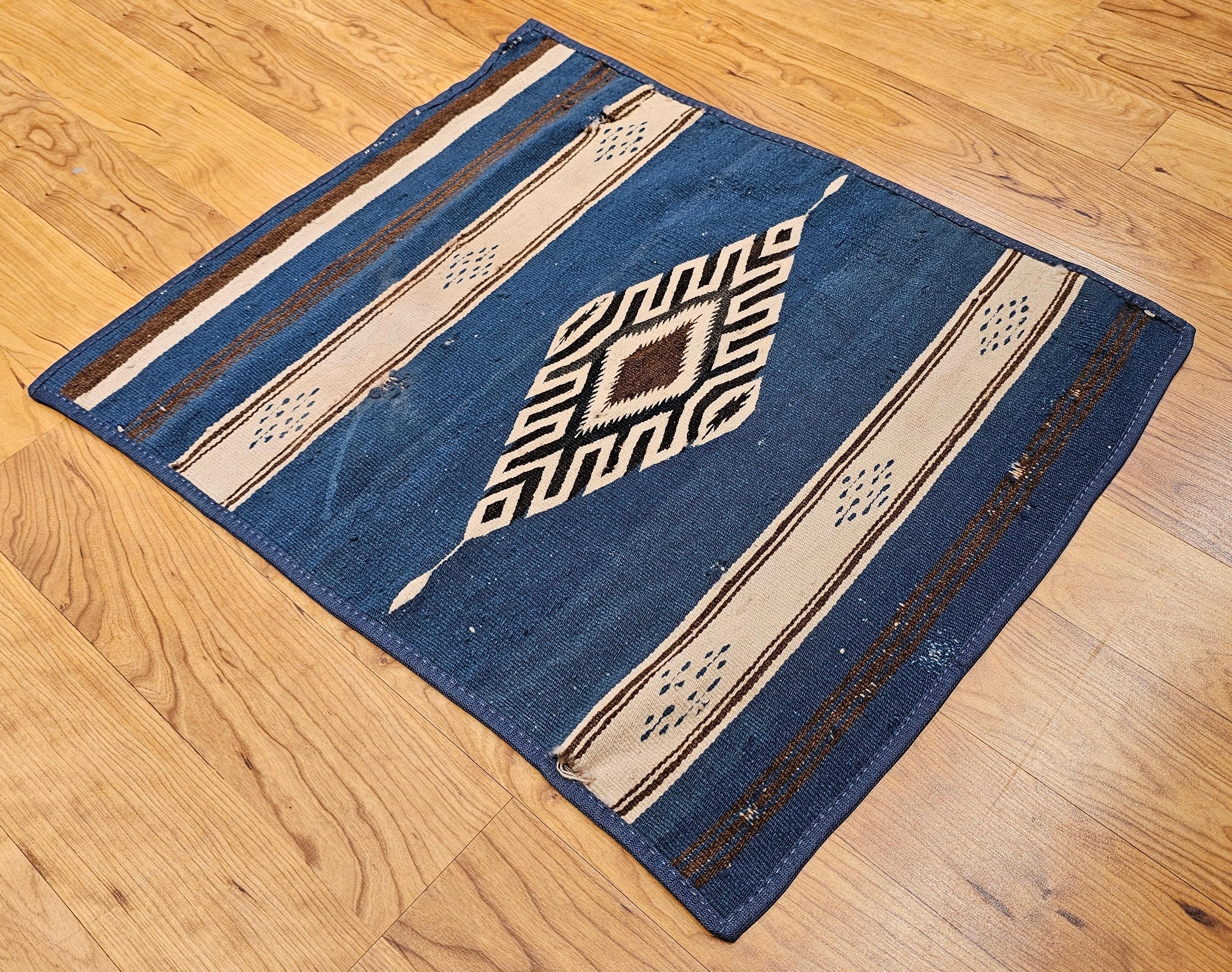 Mexikanischer Saltillo Serape Kelim-Teppich im Vintage-Stil im Angebot 2