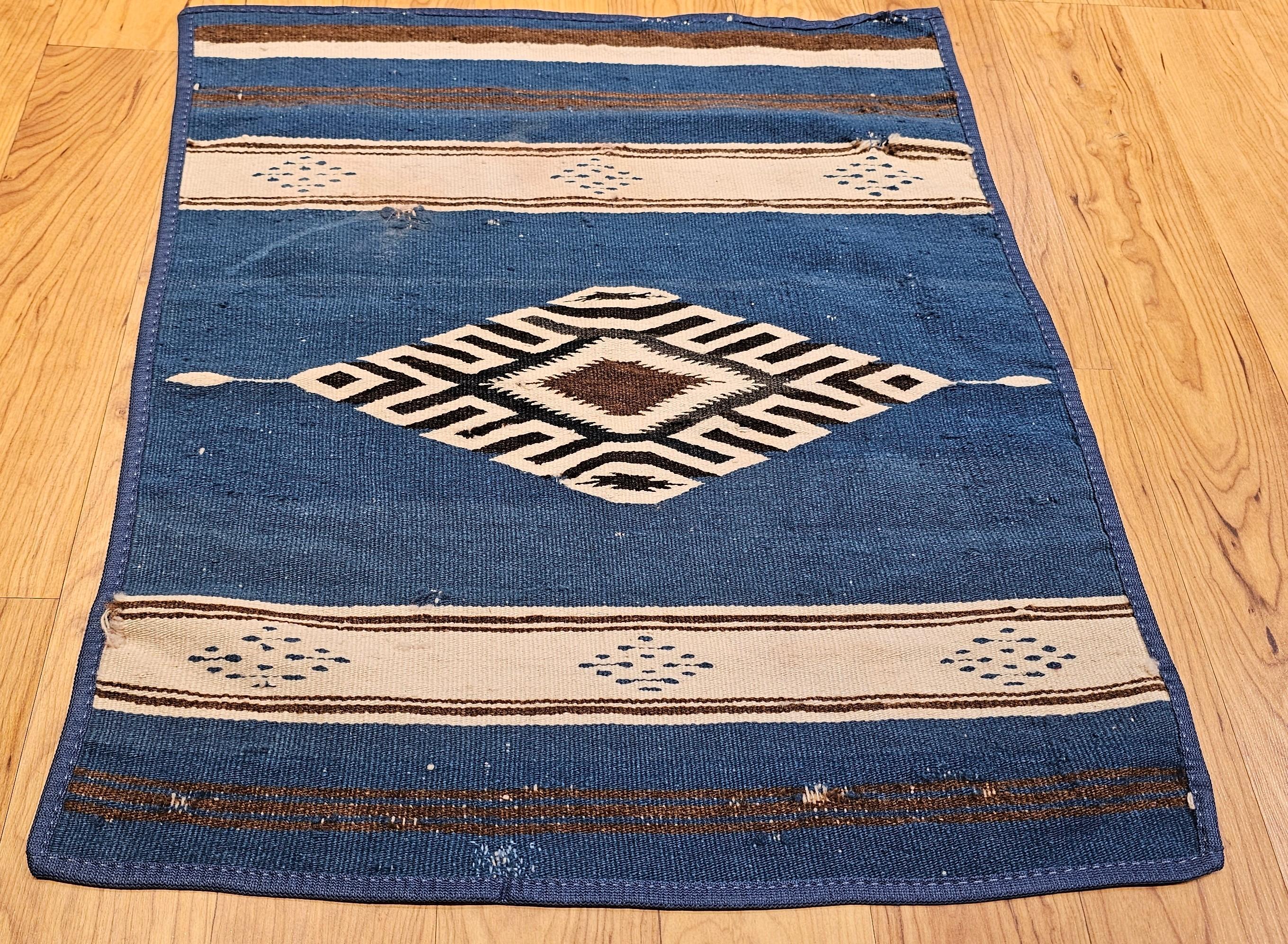 Mexikanischer Saltillo Serape Kelim-Teppich im Vintage-Stil im Angebot 3