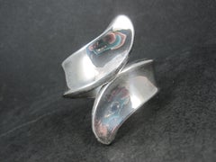 Vintage Mexican Sterling Clamper Bracelet 6 Inches