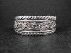 Vintage Mexican Sterling Cuff Bracelet 6.5"