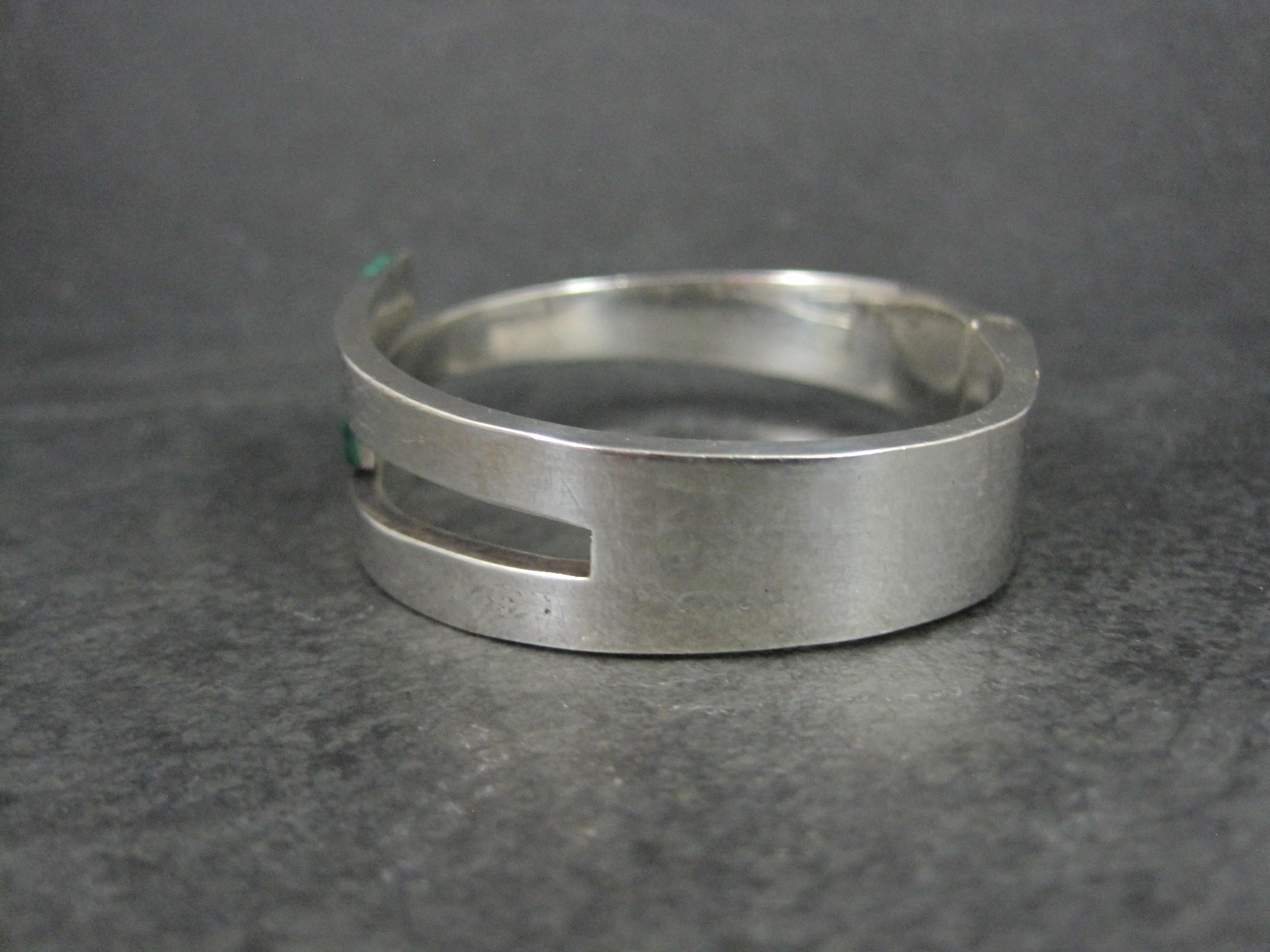 Taglio misto Bracciale Clamper messicano d'epoca in malachite, 6,5