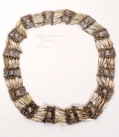 Cintura e bracciale d'argento messicano d'epoca