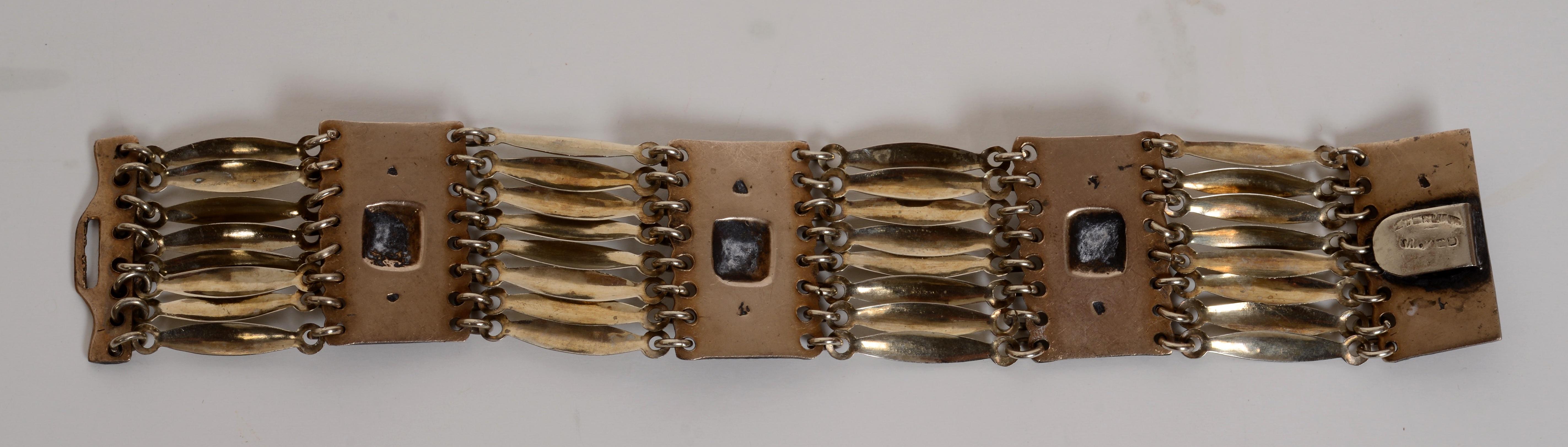 Mexikanischer Vintage-Gürtel und Armband aus Sterlingsilber für Damen oder Herren im Angebot