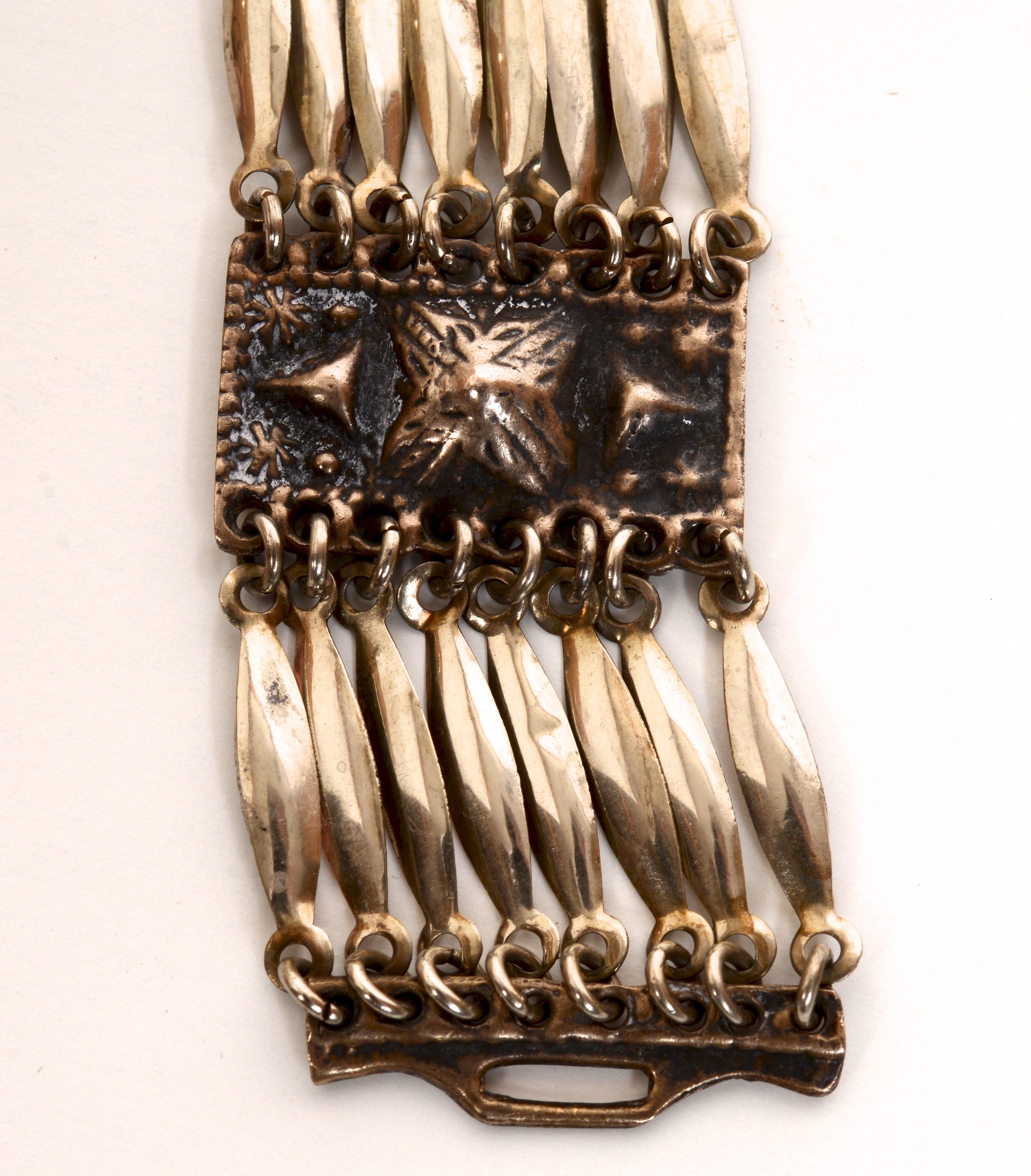 Mexikanischer Vintage-Gürtel und Armband aus Sterlingsilber im Angebot 2
