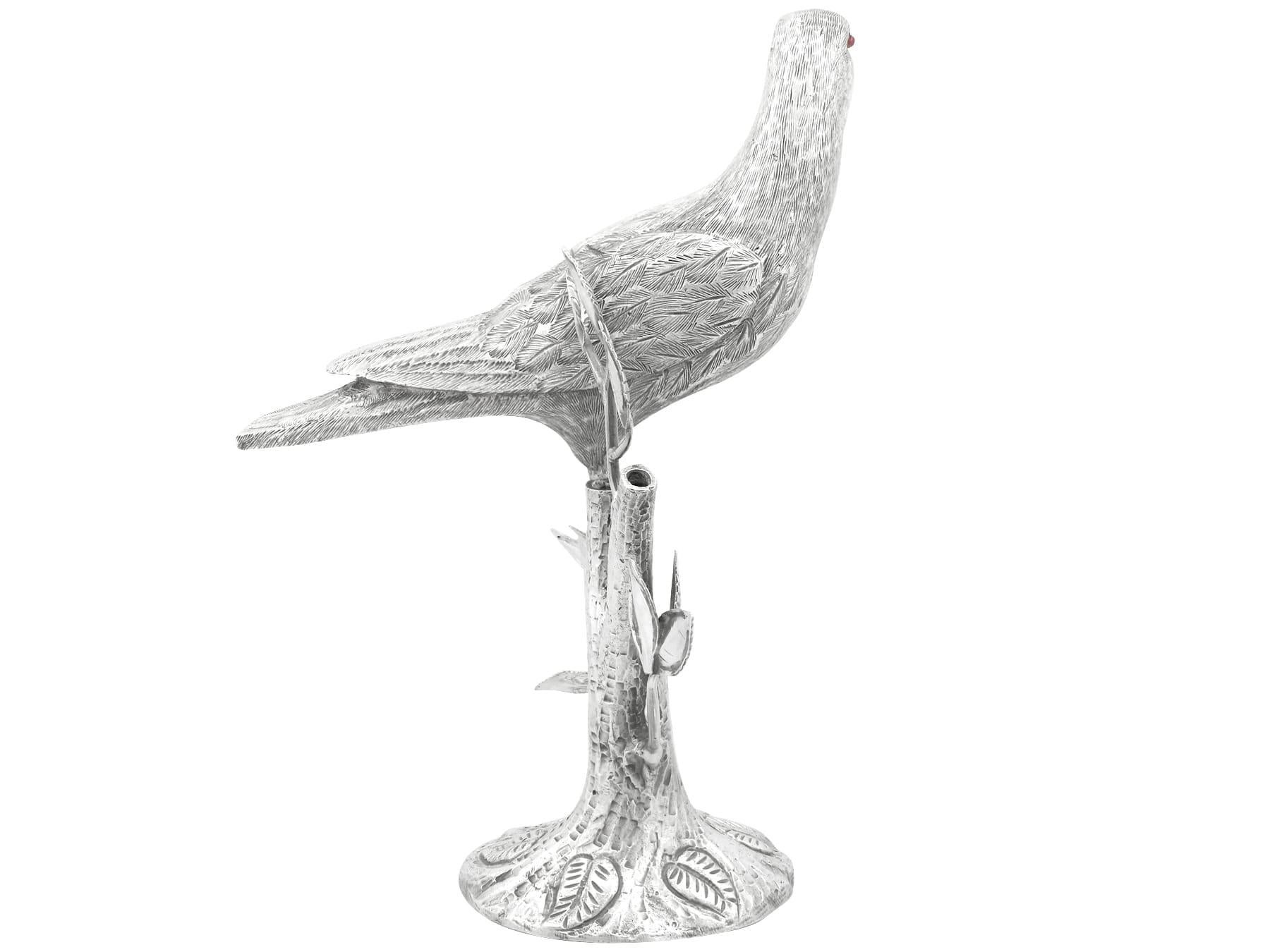 silver bird ornament