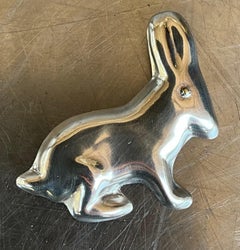 Vintage Mexican Sterling Silver Bunny Rabbit Brooch