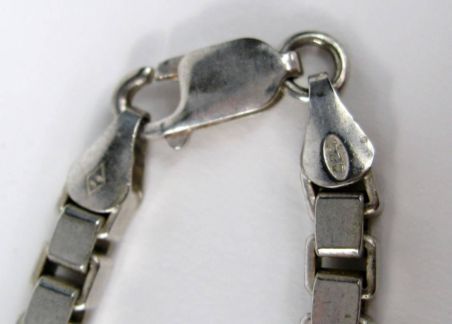 Mexican Sterling Silver Cross / Chain Necklace Unisex For Sale 1