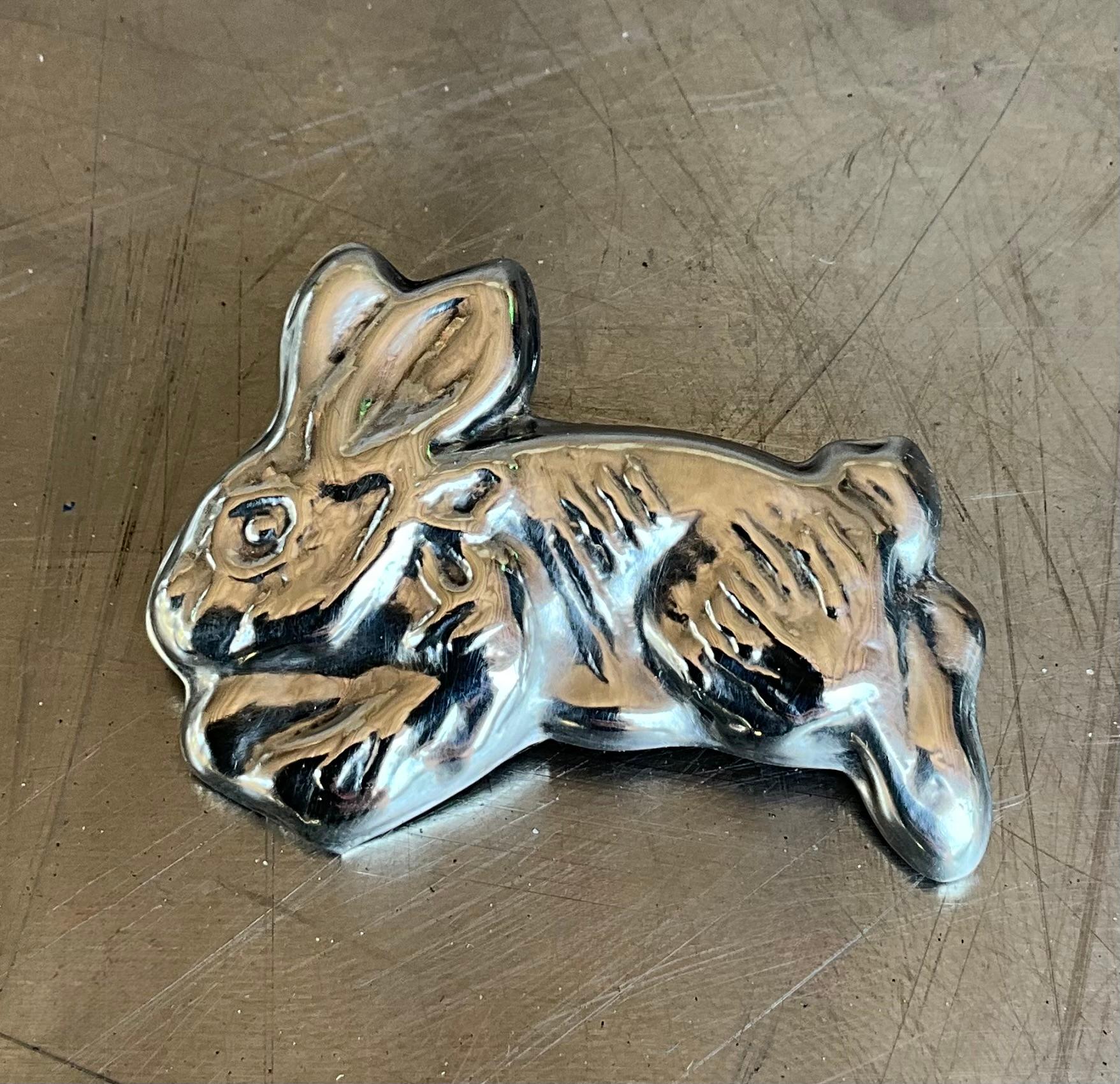 Vintage Mexican Sterling Silver Hopping Bunny Rabbit In Good Condition For Sale In Lake Worth Beach, FL