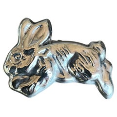 Vintage Mexican Sterling Silver Hopping Bunny Rabbit