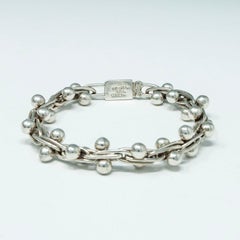 Bracelet mexicain vintage à maillons en argent sterling