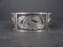 Vintage Mexican Sterling Snake Eagle Bracelet 7 Inches