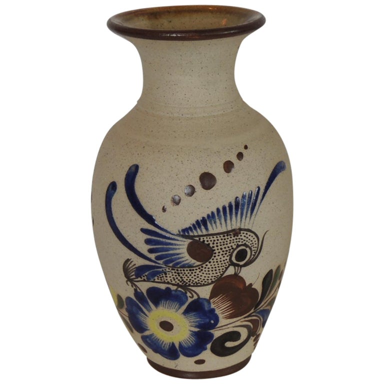 Vintage Mexican Talavera Hand Painted Ceramic Vase at 1stDibs | vintage mexican  vases, vintage mexican pottery vase, mexican ceramic vase
