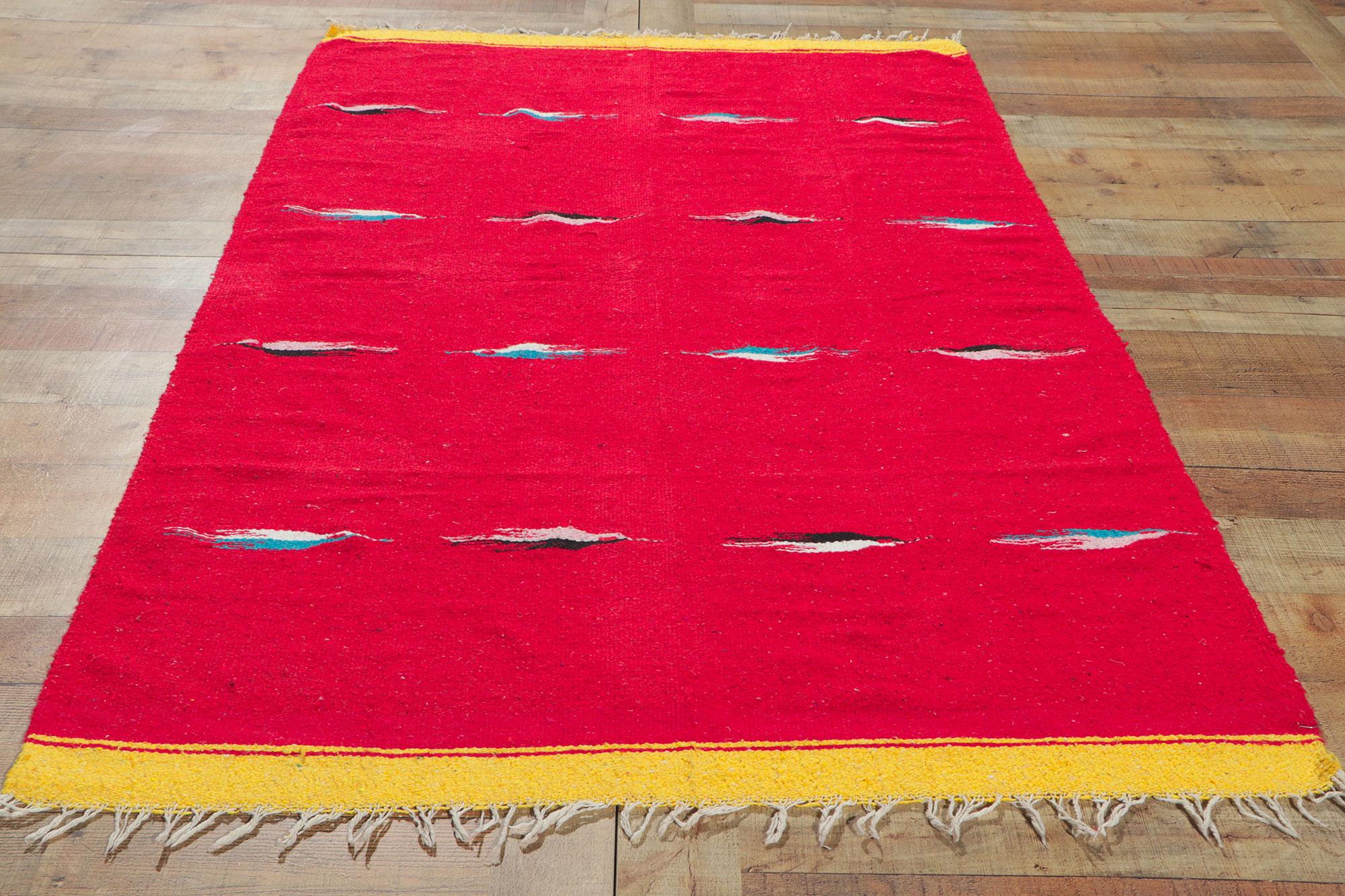 Tapis Zapotec mexicain Thunderbird des années 1960 avec style moderne Bon état - En vente à Dallas, TX