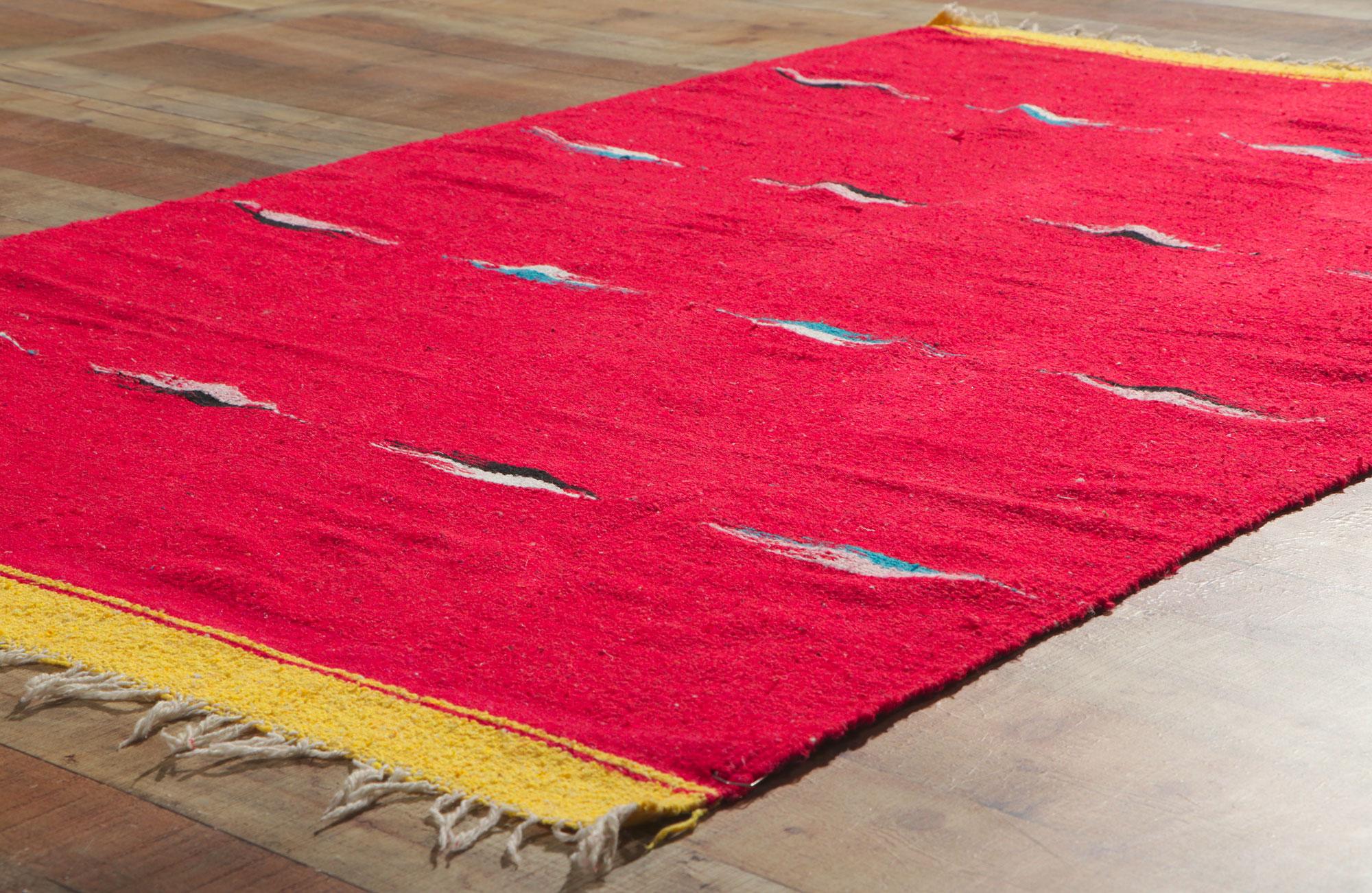 20ième siècle Tapis Zapotec mexicain Thunderbird des années 1960 avec style moderne en vente