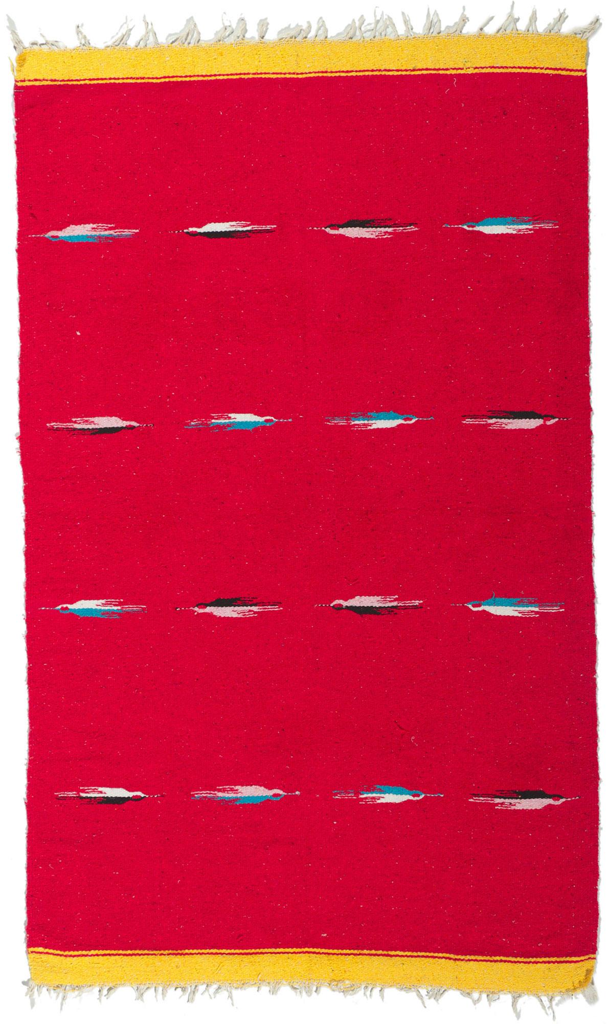 Tapis Zapotec mexicain Thunderbird des années 1960 avec style moderne en vente 1