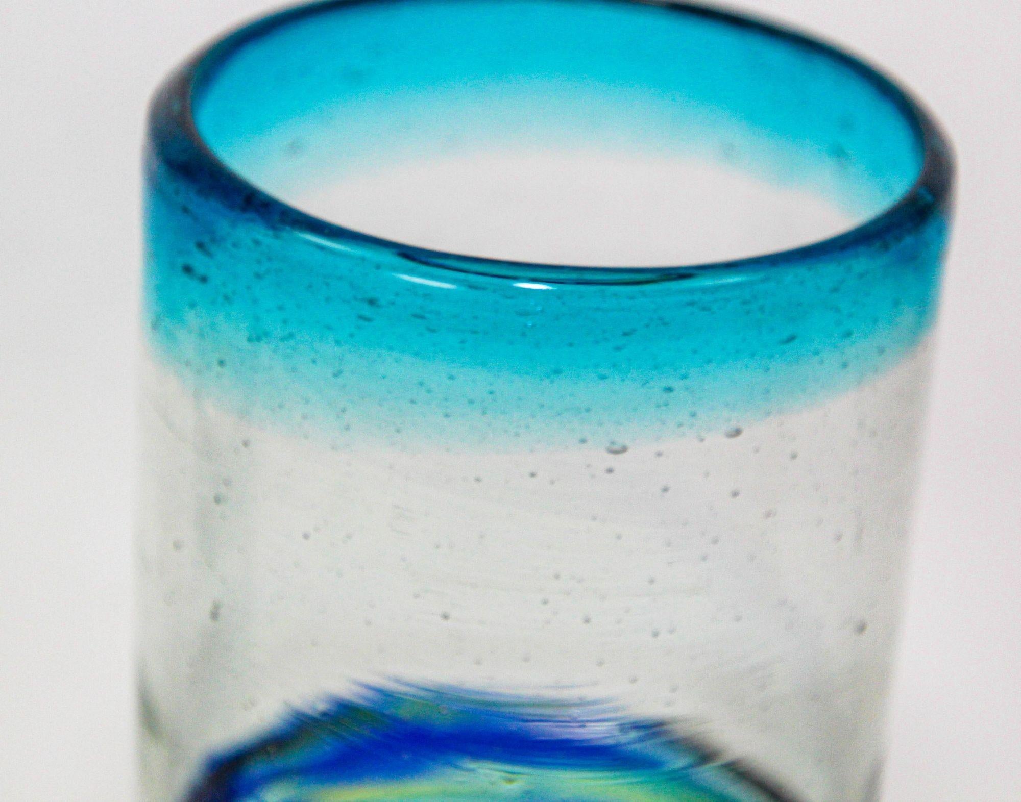 Vasos Mexicanos Vintage Vasos para Beber con Banda Remolino Juego de 5 Artículos de Bar en venta 1