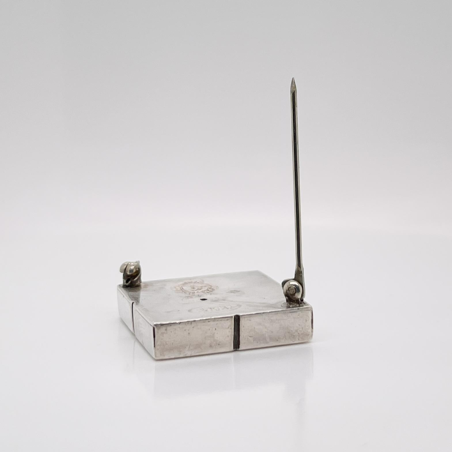 Orecchini a forma di cubo quadrato modernista d'epoca in argento William Spratling e spilla in vendita 12