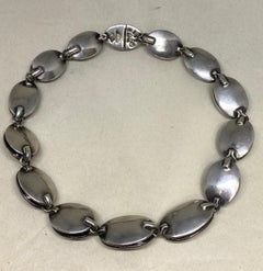 Vintage Mexico Modernist 1950’s Antonia Pineda 970 Silver & Amethyst Necklace