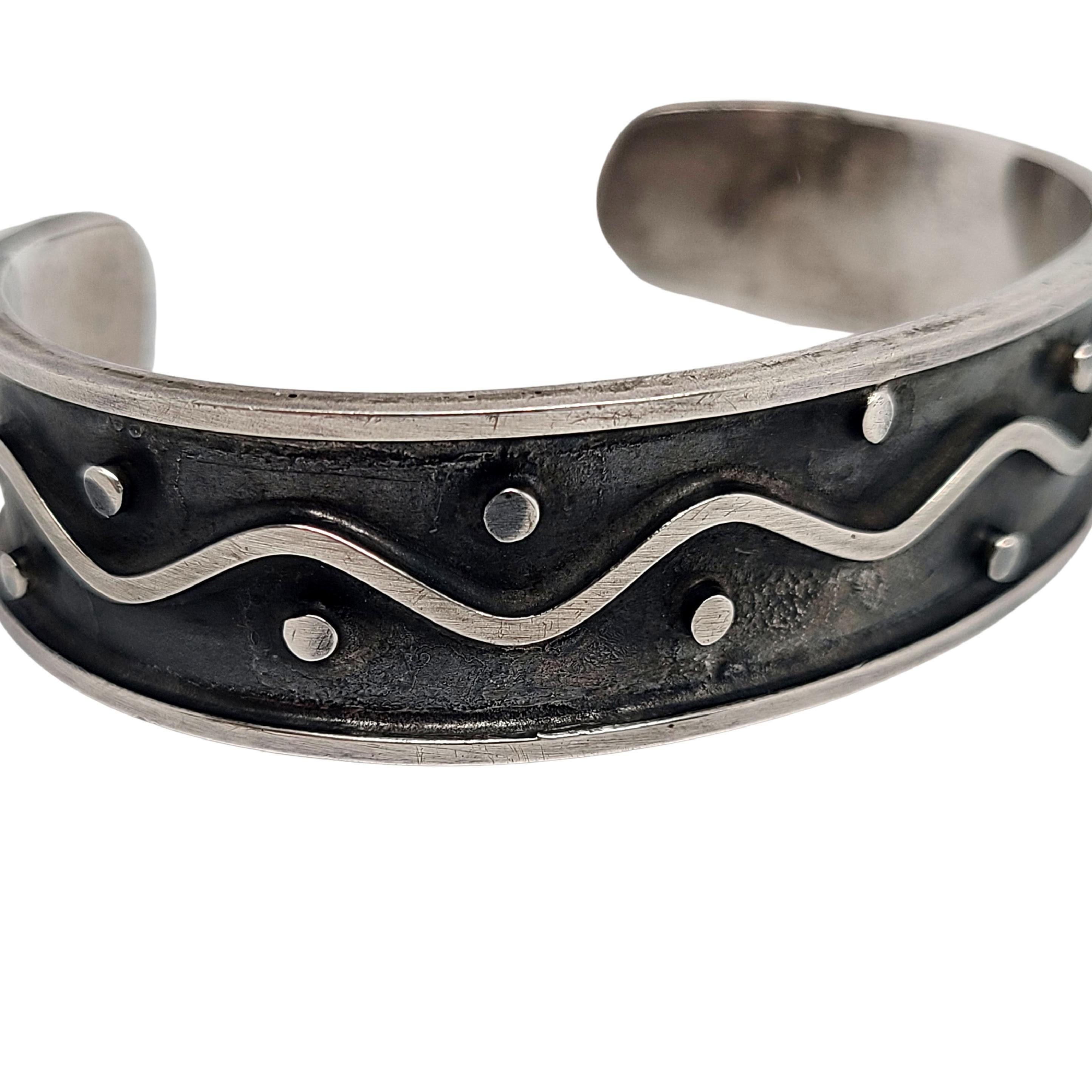 Women's Mexico Taxco Sterling Silver TM-252 Cuff Bracelet