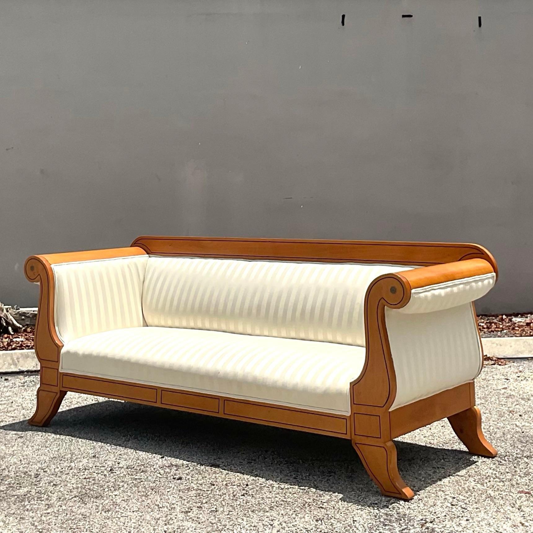 Tissu d'ameublement Canapé vintage Meyer, Gunther et Martini de style Biedermeier en vente