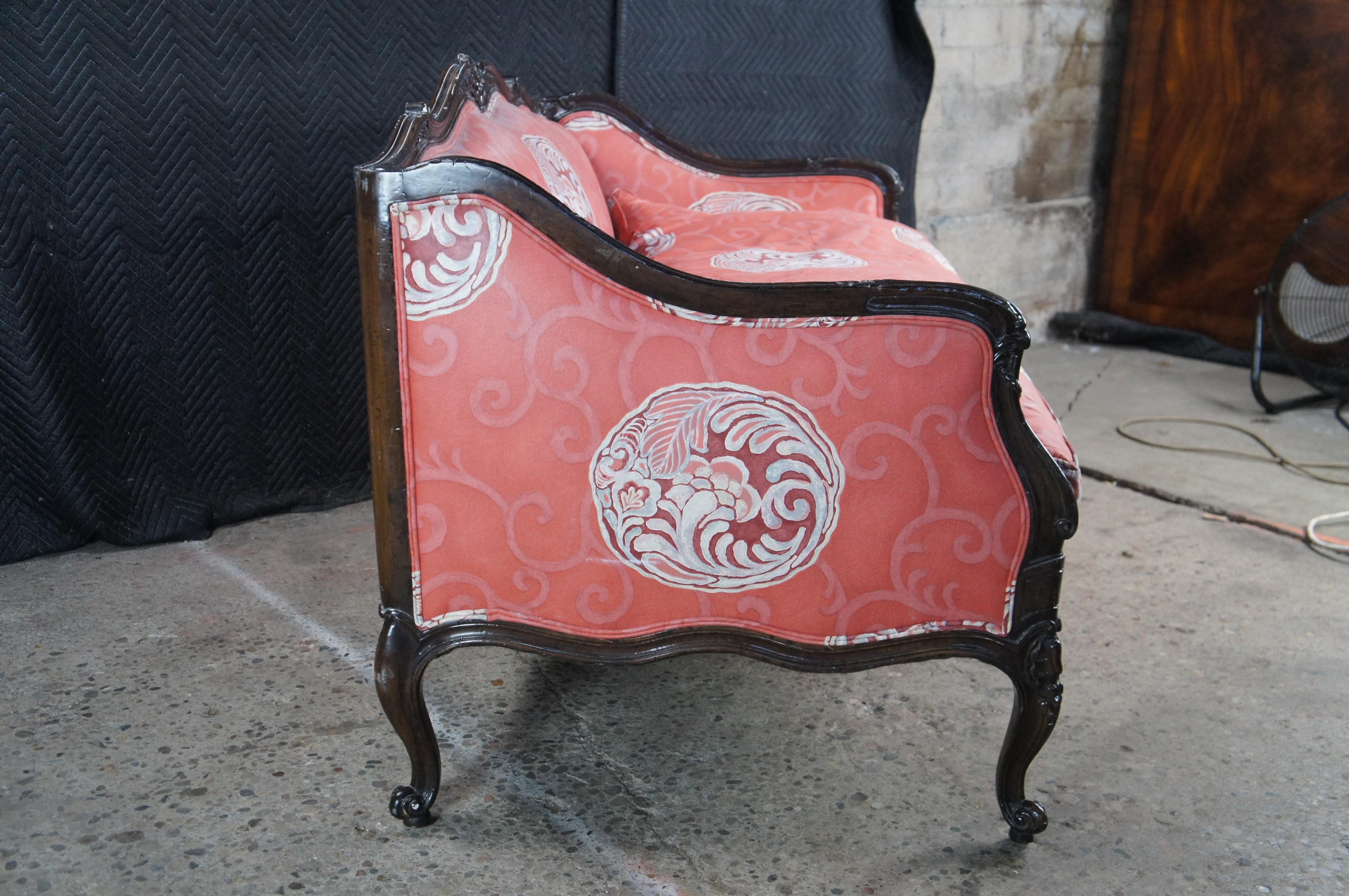 Vintage Meyer Gunther Martini Baroque Louis XV Sofa Loveseat Chinoiserie Fabric For Sale 7