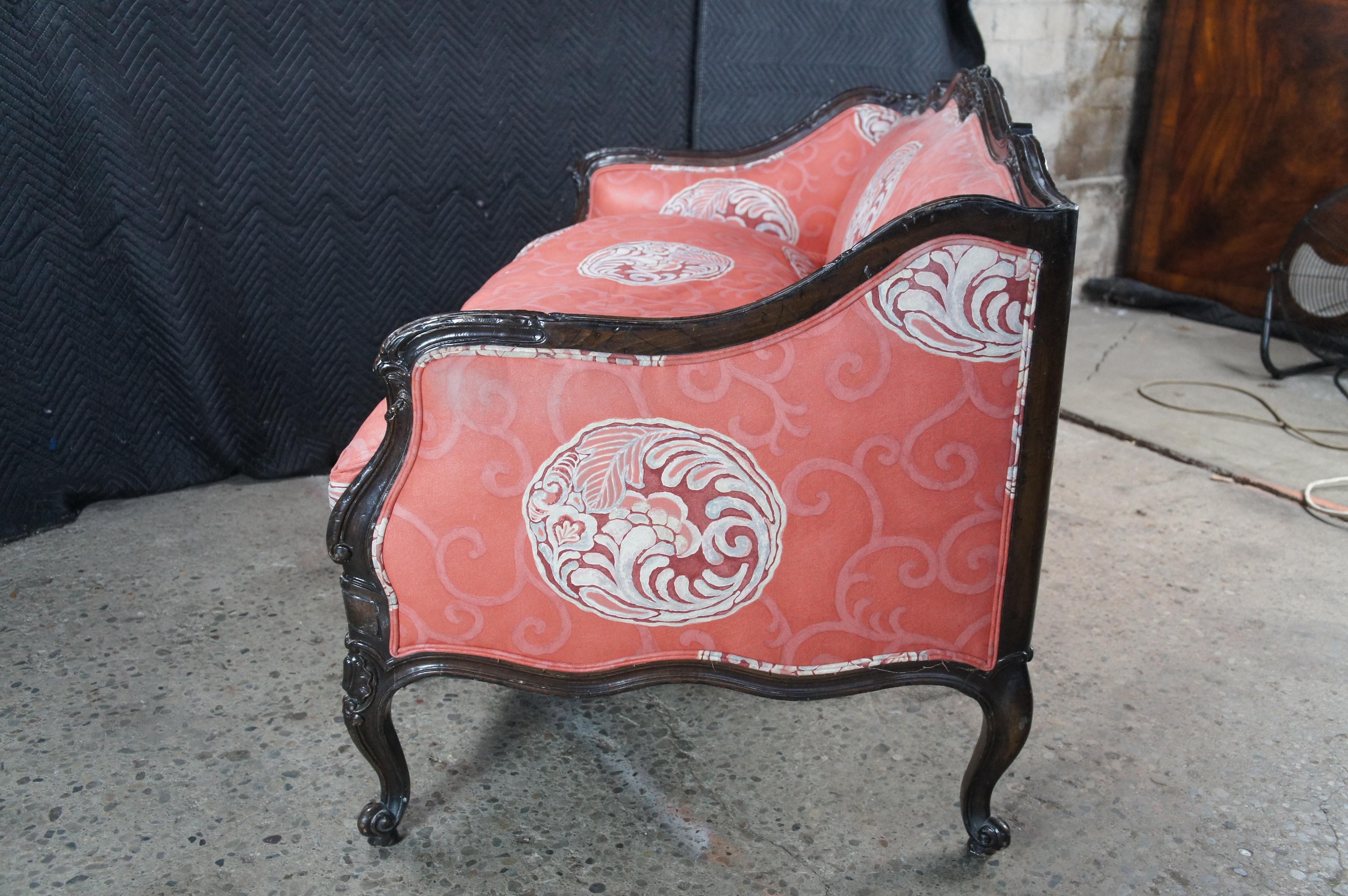 Vintage Meyer Gunther Martini Baroque Louis XV Sofa Loveseat Chinoiserie Fabric For Sale 9