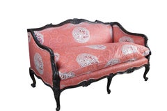 Vintage Meyer Gunther Martini Barocco Luigi XV Divano Lovese Tessuto Chinoiserie