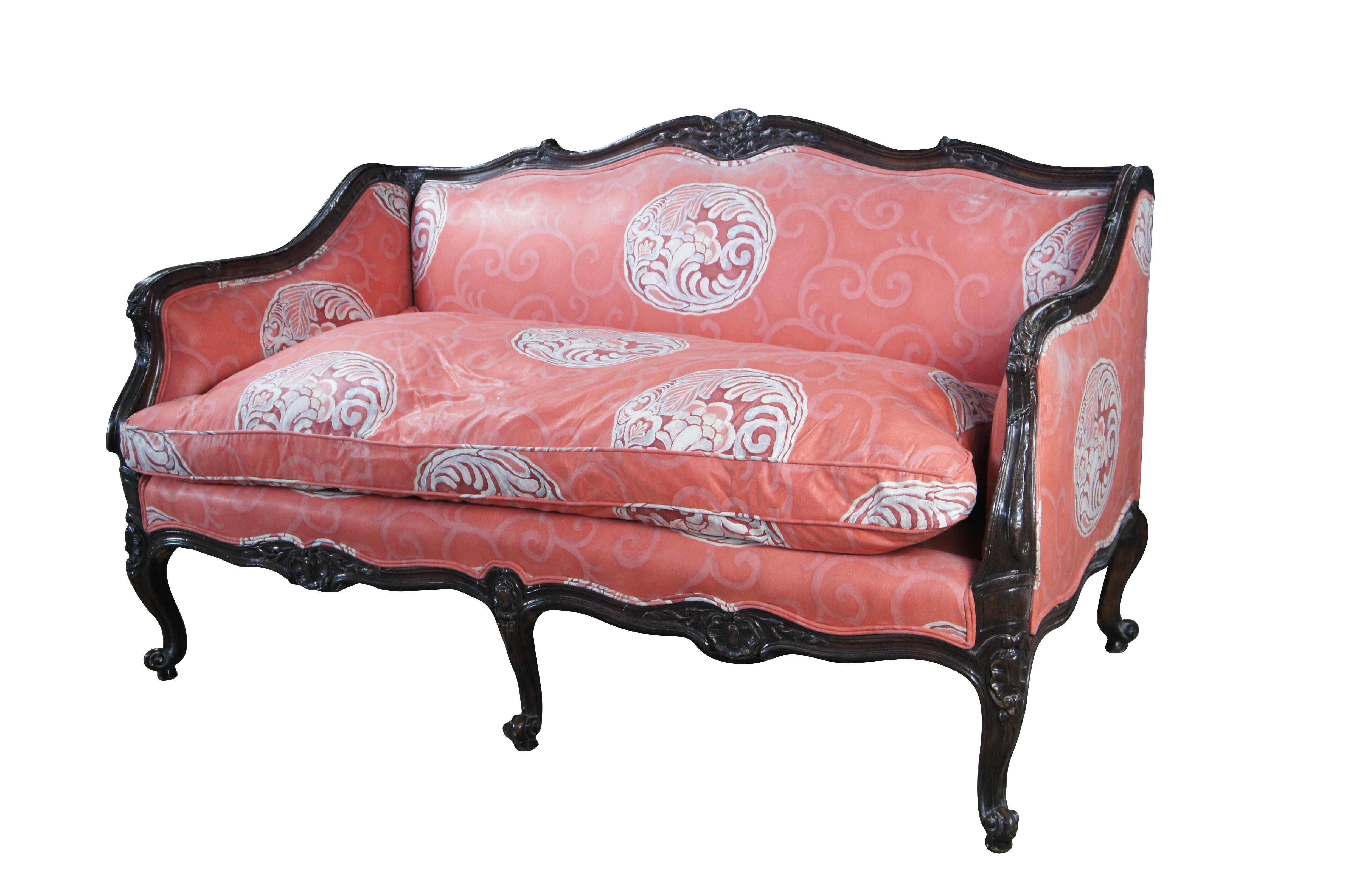 Vintage Meyer Gunther Martini Baroque Louis XV Sofa Loveseat Chinoiserie Fabric In Good Condition For Sale In Dayton, OH