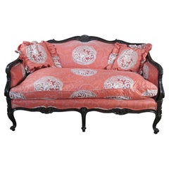 Vintage Meyer Gunther Martini Baroque Louis XV Canapé Loveseat Chinoiserie Tissu