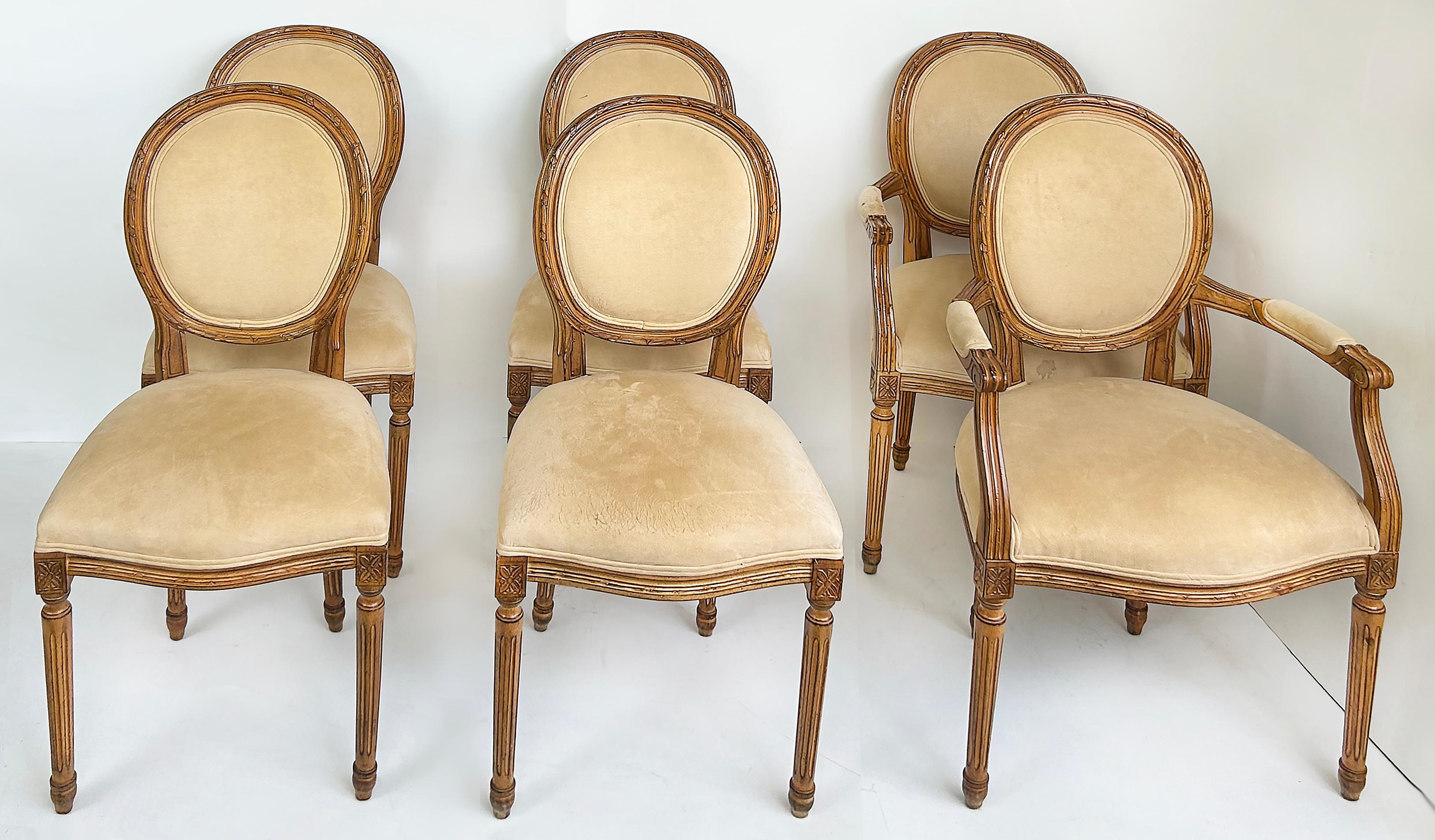 Vintage-Esszimmerstühle im Louis-XVI-Stil von Meyer Gunther Martini im Louis-XVI-Stil, Sechser-Set (Louis XVI.) im Angebot