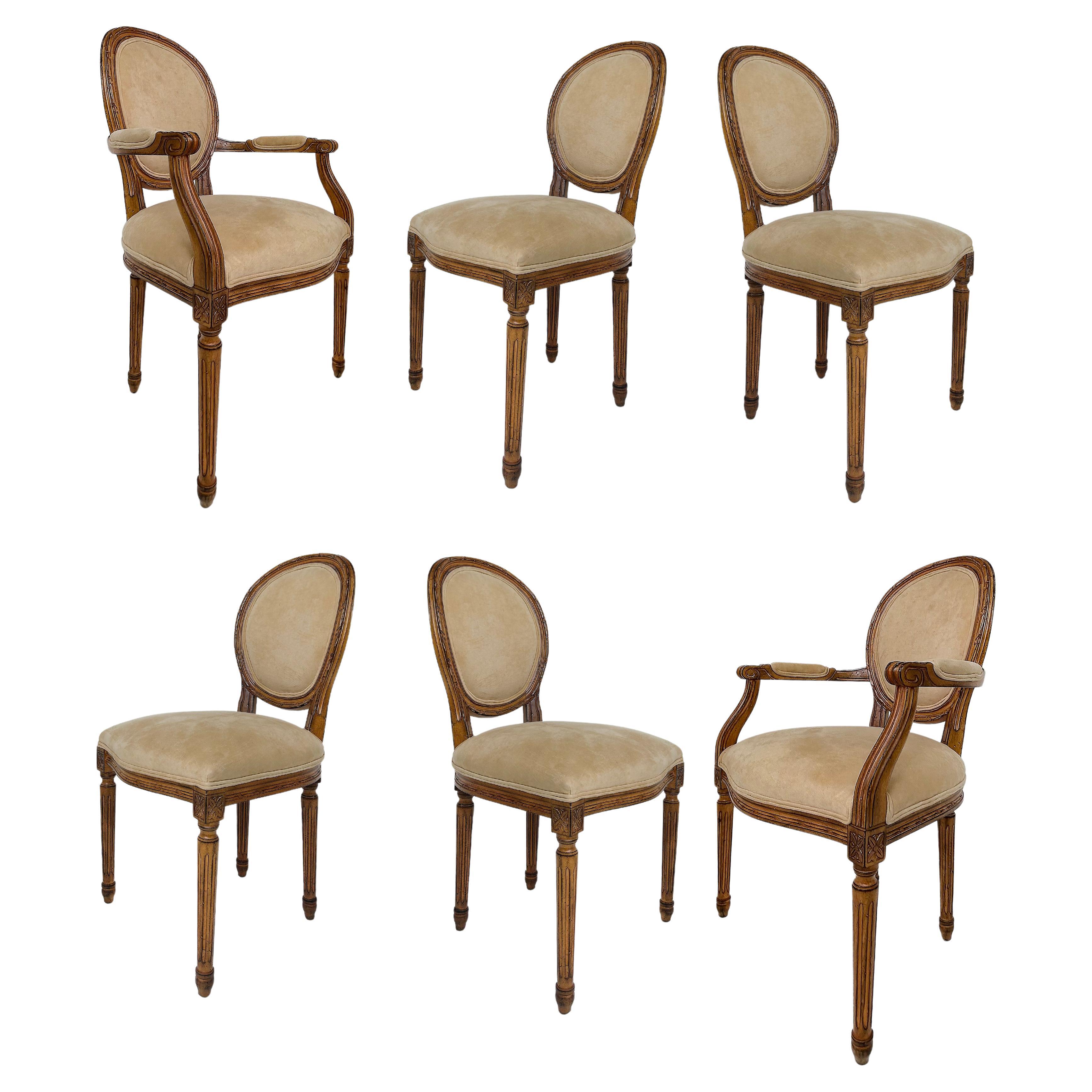 Vintage Meyer Gunther Martini Louis XVI Style Dining Chairs, Set of Six