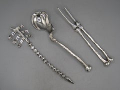 Vintage Michael Aram Sistema scheletrico osso Boneware 3 pezzi Set da portata astratto