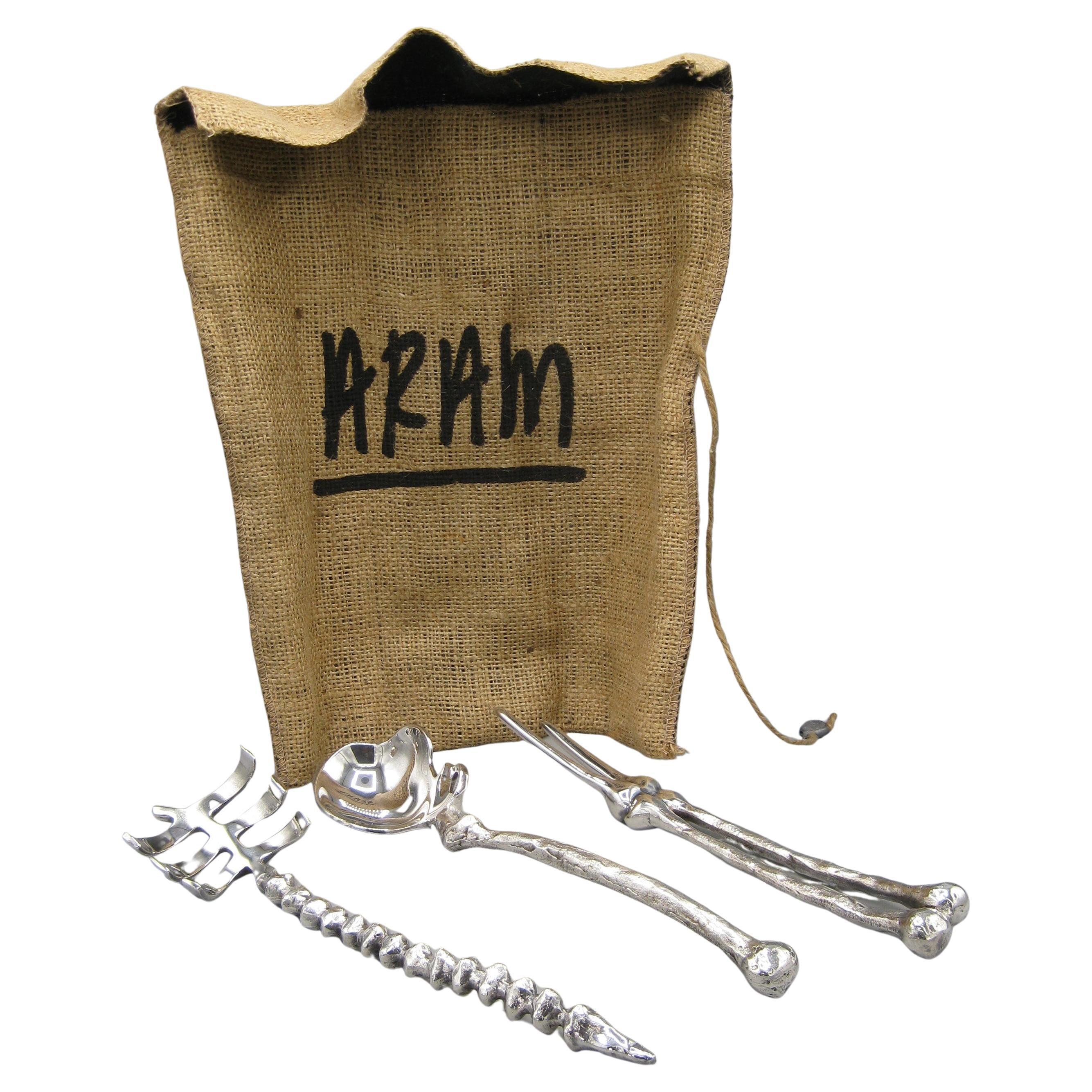 Vintage Michael Aram Skeletal System Bone Boneware 3 Pieces Abstract Serving Set en vente