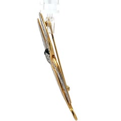 Vintage Michael Bondanza 18k Gold & Platinum Diamond Abstract Spider Pin Brooch