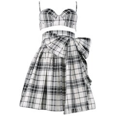 Vintage Michael Kors Black & White Plaid Ensemble 1992