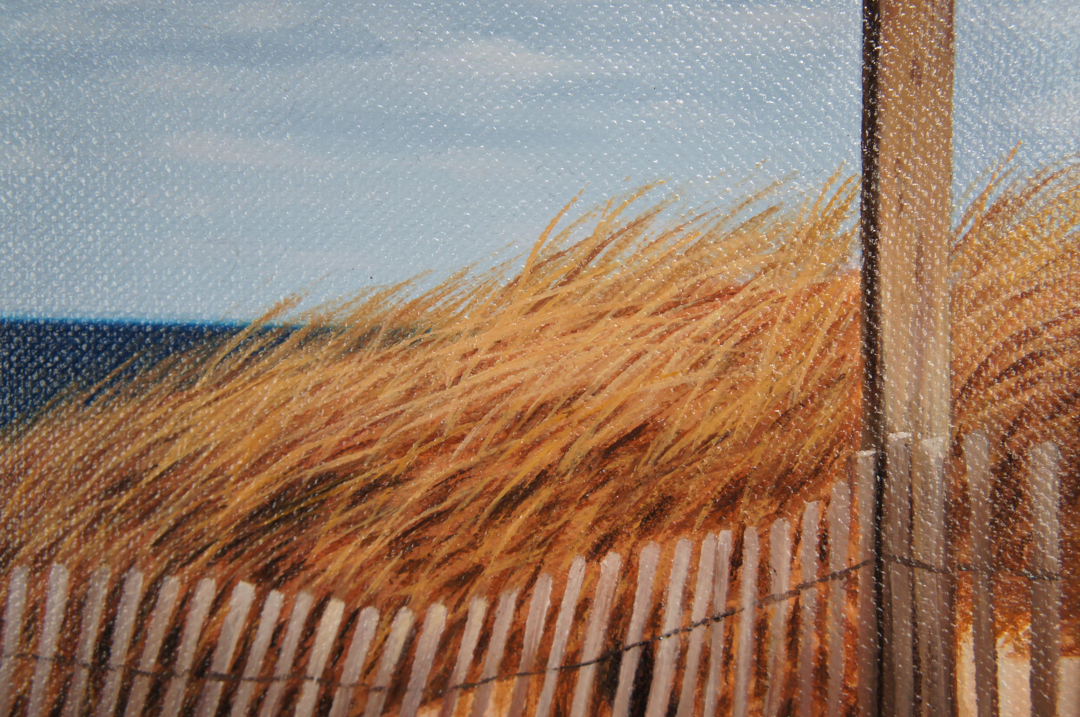 Peinture à l'huile vintage Michael McGovern - Paysage marin de Nantucket - 25 pouces en vente 3