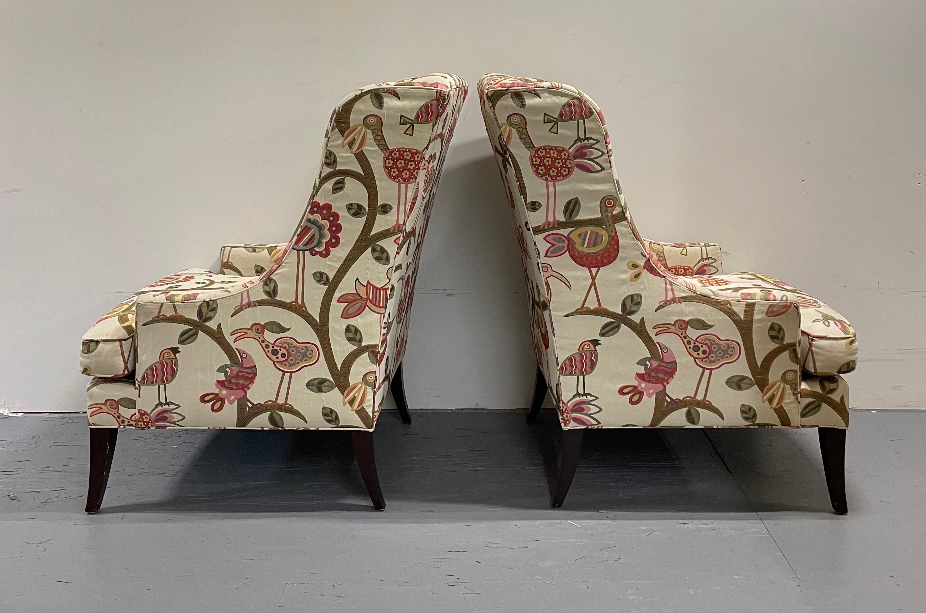 Vintage Michael Weiss for Vanguard Wingback Chairs - a Pair In Good Condition In W Allenhurst, NJ