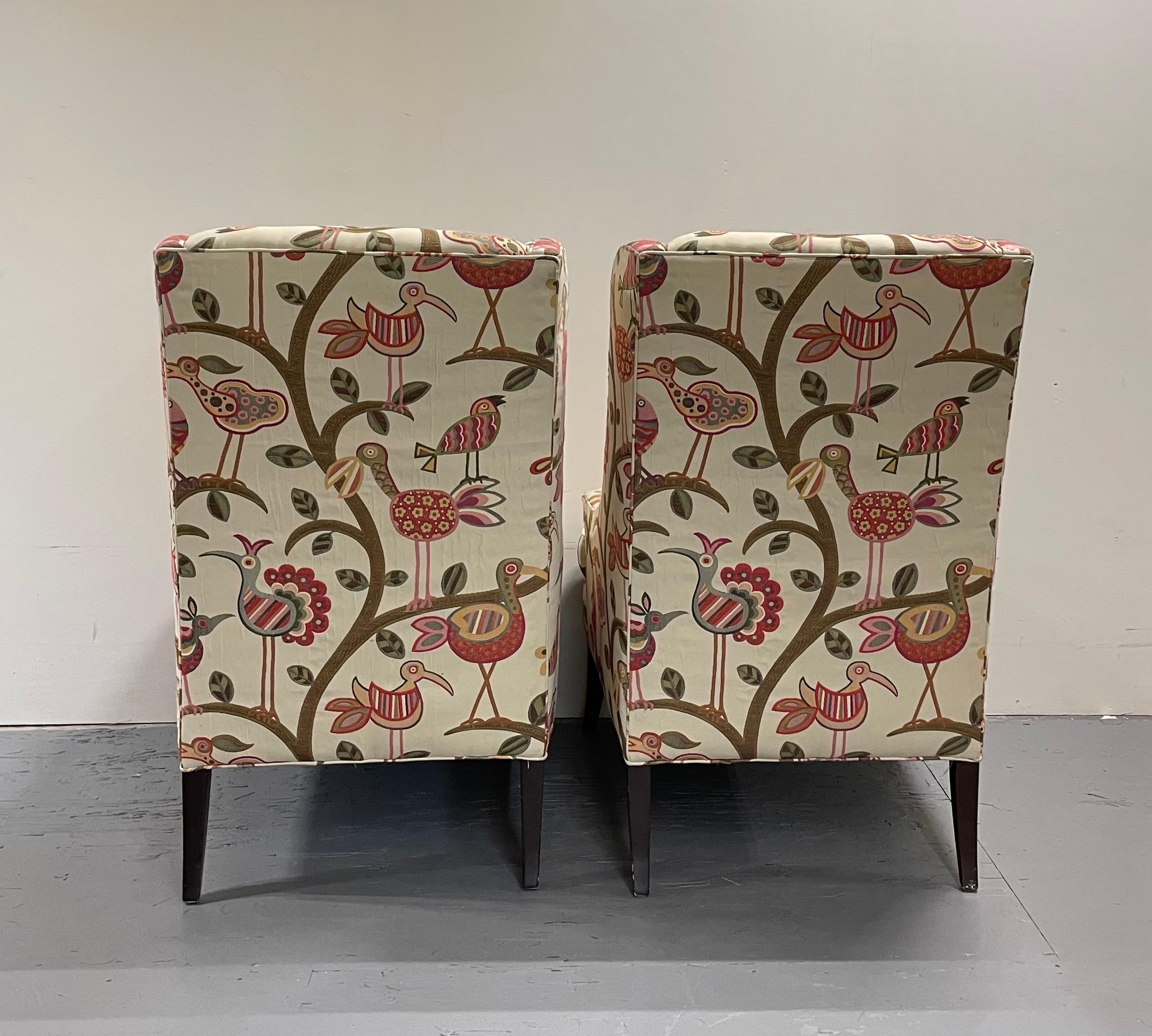 20th Century Vintage Michael Weiss for Vanguard Wingback Chairs - a Pair