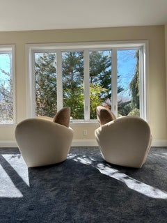 Vintage Michael Wolk Swivel Chairs, a pair