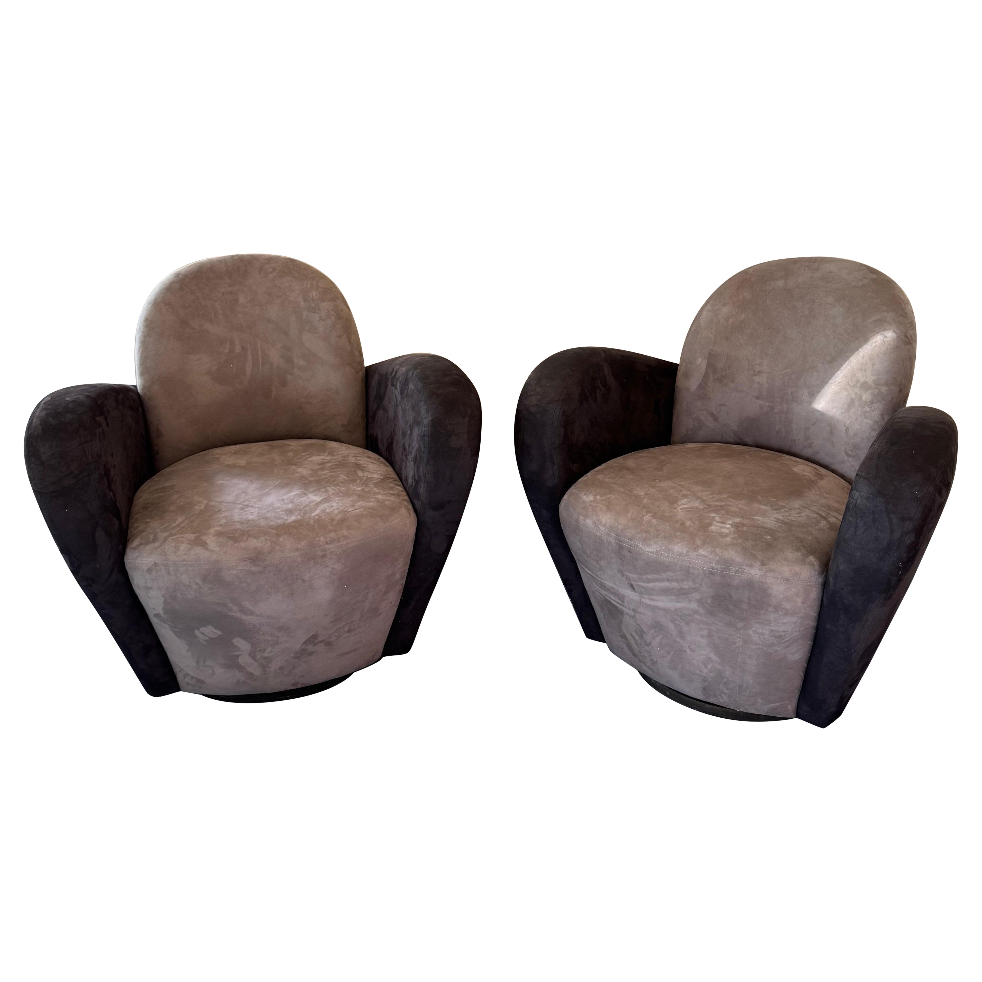 Chaises pivotantes vintage Michael Wolk - une paire