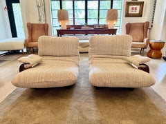 Vintage Michel Ducaroy for Ligne Roset "Marsala" Lounge Set in Brown Perspex