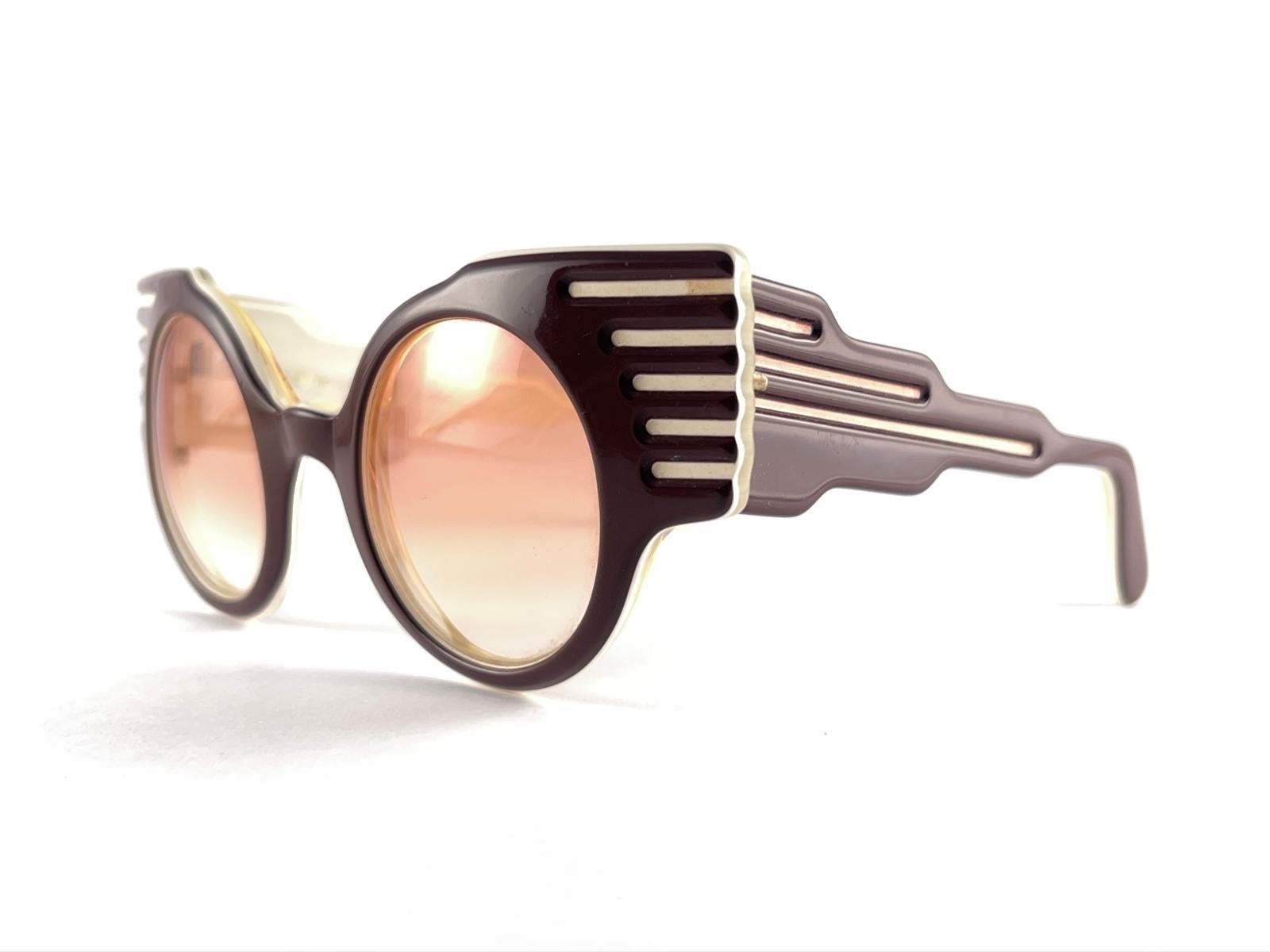 Vintage Michele Lamy Cadillac Tailfin  Sunglasses 1980'S Made In France In New Condition For Sale In Baleares, Baleares
