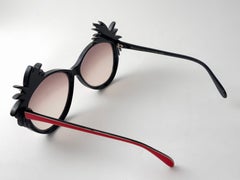 Lunettes de soleil vintage Michele Lamy for Victor Gros Red " Cocotier " Sparkles France